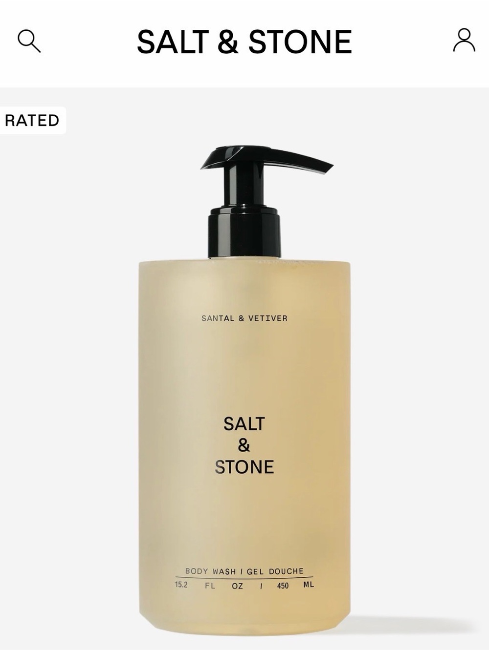 Salt & Stone Santal & Vetiver Body Wash